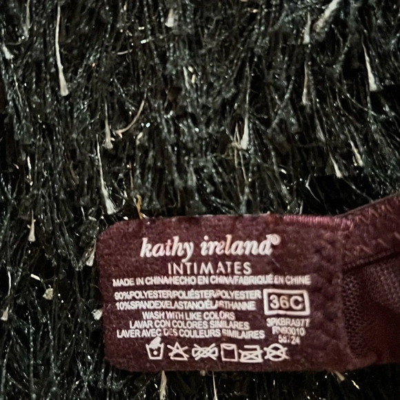 Kathy Ireland Intimates burgundy T-shirt Bra Sz  36C - Picture 4 of 12